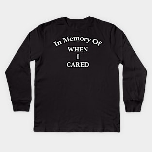 In Memory Of Kids Long Sleeve T-Shirt